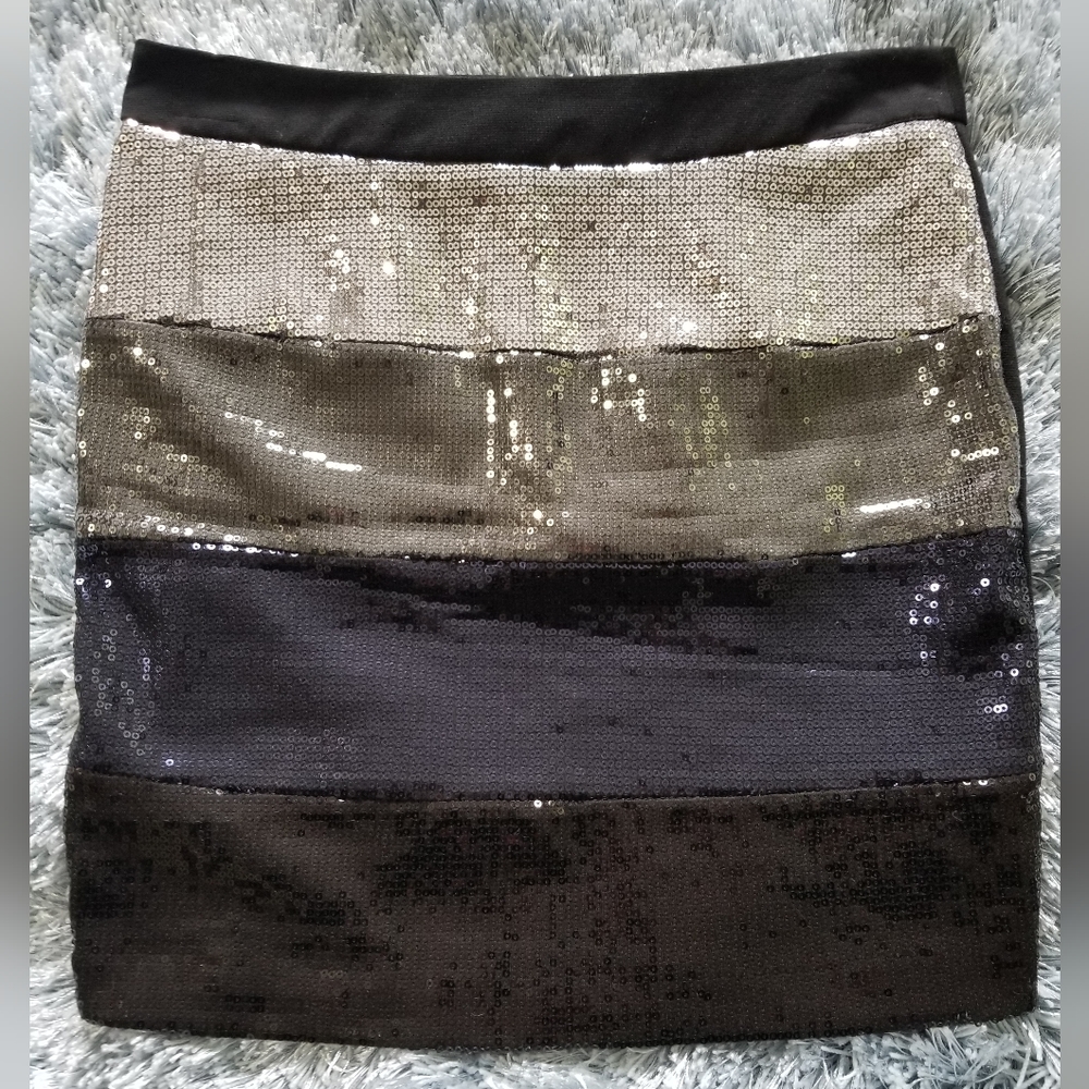 Mandee Multicolor Sequin Embellished Mini Skirt